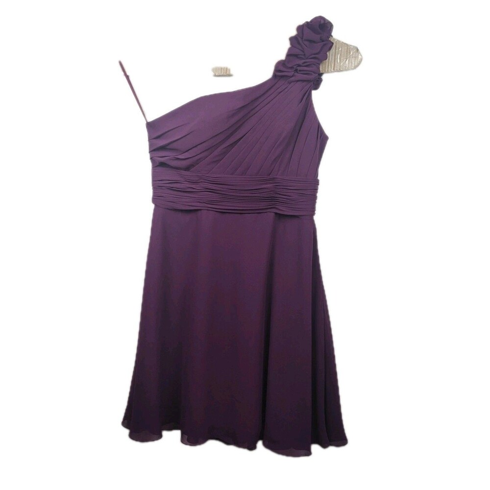 Allure Bridals Bridesmaids formal women's dress, 16, purple,‎ 1 shoulder strap